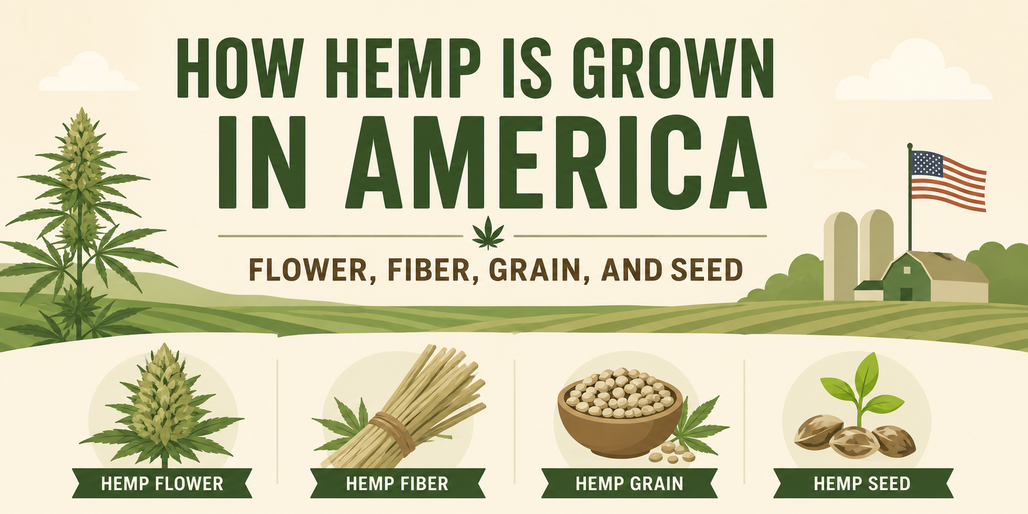 How Hemp Is Grown in America: Flower, Fiber, Grain, and Seed