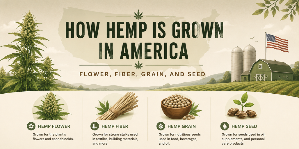How Hemp Is Grown in America: Flower, Fiber, Grain, and Seed