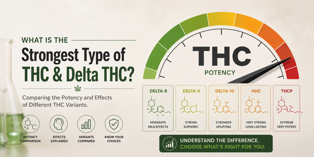 What is the Strongest type of THC and Delta THC? Comparing the Potency and Effects of Different THC Variants