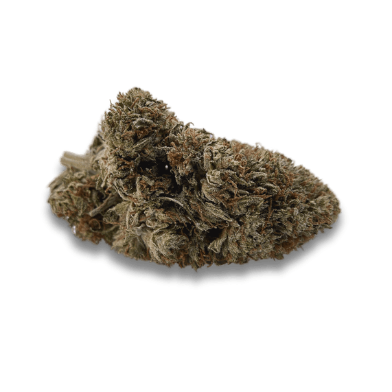 Snowstorm White CBG Flower with frosty trichomes