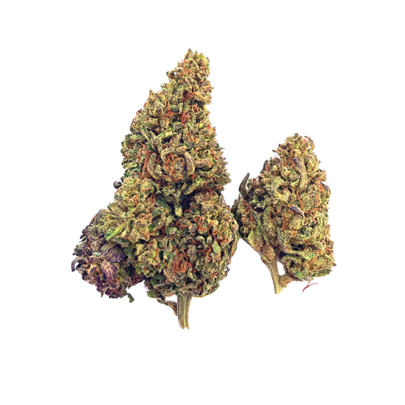 Close-Up of Platinum OG CBD Buds - Dense, Crystal-Coated Hemp Flower