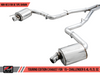 AWE Touring Edition 3" Cat-Back Exhaust for 2015-2022 Challenger SRT 6.4L / Hellcat 6.2L SC -  Non-Resonated - Stock Tips - 3020-11028