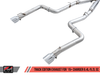 AWE Tuning 2015-2023 Charger SRT 6.4L | Track Edition 3 inch Cat-Back Exhaust | Hellcat 6.2L SC | Chrome Silver 4.5 inch Dual Tips | 3015-32112