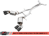 AWE Tuning 2016-2024 Chevrolet Camaro SS & ZL1 (Coupe | Auto Trans Only) | Touring Edition Non-Resonated Cat-Back Exhaust (Quad Diamond Black Tips) | 3020-43076