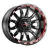 WELD Off-Road Wheel 20x10 Gauntlet W138 Gloss Black with Milled Red | 6x139.7 | -18 Offset | 4.75 Backspace | 2021-2026 Ram TRX | 2016-2026 Tacoma | 2002-2023 4Runner | 2019-2026 Ram 1500 | 2007-2023 Silverado / Sierra 1500 | W13800098475