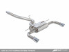 AWE Tuning Audi 8V A3 Touring Edition Exhaust - Dual Outlet Chrome Silver 90 mm Tips - 3015-32056