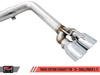 AWE Tuning 2015-2023 Challenger 5.7 Track Edition Exhaust - Chrome Silver Quad Tips - 3015-42144