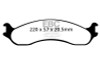 EBC 98-03 Dodge B250 B2500 Cargo 2500 Van 3/4 Ton Yellowstuff Front Brake Pads