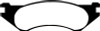 EBC 98-02 Dodge Ram Van B1500 Greenstuff Front Brake Pads
