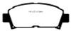 EBC 93-95 Toyota MR2 2.0 Turbo Redstuff Front Brake Pads