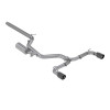 MBRP Exhaust T304 Stainless Steel, 3" Cat Back, 2.5" Dual Split Rear Exit, with Carbon Fiber Tips for 2015-2021 Volkswagen Golf GTI MK7/MK7.5 - S46063CF