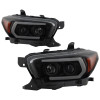 Spyder Toyota Tacoma 2016-2023 (SR5 Model Only) Projector Headlights Black Smoke PRO-YD-TT16-LB-BSM