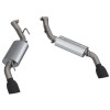 QTP 2016-2023 Chevrolet Camaro SS 6.2L 304SS AR3 Axle Back Exhaust w/4.5in Black Dual Tips