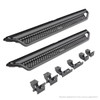 Go Rhino Dominator Xtreme Side Steps for 2018-2025 Wrangler JLU / 392 4-Door (with Brackets), Textured Black - Part #D14506T