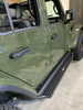 Go Rhino Dominator Xtreme Side Steps for 2018-2025 Wrangler JLU / 392 4-Door (with Brackets), Textured Black - Part #D14506T