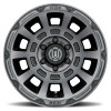 ICON Thrust Satin Black Wheel 17x8.5 | 5x127 BC (5x5) | -6 Offset - fits Jeep Wrangler JL 2018-2026, Jeep Wrangler JK 2007-2018, Jeep Gladiator JT 2020-2026, Jeep Commander 2006-2010, Chevrolet C/K1500 2WD 1967-1998, and 7 more