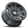 ICON Thrust Satin Black Wheel 17x8.5 | 5x127 BC (5x5) | -6 Offset - fits Jeep Wrangler JL 2018-2026, Jeep Wrangler JK 2007-2018, Jeep Gladiator JT 2020-2026, Jeep Commander 2006-2010, Chevrolet C/K1500 2WD 1967-1998, and 7 more