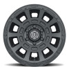 ICON Thrust Satin Black Wheel 17x8.5 | 5x127 BC (5x5) | -6 Offset - fits Jeep Wrangler JL 2018-2026, Jeep Wrangler JK 2007-2018, Jeep Gladiator JT 2020-2026, Jeep Commander 2006-2010, Chevrolet C/K1500 2WD 1967-1998, and 7 more