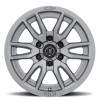ICON Vector 6 Titanium Wheel 17x8.5 | 6x139.7 BC (6x5.5) | +25 Offset - fits Chevrolet Silverado 1500 1999-2026, GMC Sierra 1500 1999-2026, Chevrolet Tahoe 1992-2026, Chevrolet Suburban 1992-2026, GMC Yukon 1992-2026, and 25 more