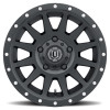 ICON Compression Satin Black Wheel 17x8.5 | 5x150 BC | +25 Offset - fits Toyota Land Cruiser 1998-2021, Toyota Tundra 2000-2021, Toyota Sequoia 2001-2022, Lexus LX470 1998-2007, Lexus LX570 2008-2021
