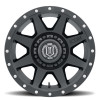 ICON Rebound 17x8.5 8x170 6mm Offset 5in BS 125mm Bore Satin Black Wheel - 1817858150SB