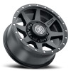 ICON Rebound Satin Black Wheel 17x8.5 | 8x165.1 BC (8x6.5) | +13 Offset - fits Ram 2500 1994-2026, Ram 3500 SRW 1994-2026, Chevrolet Silverado 2500 (pre-2011), Chevrolet Silverado 3500 (pre-2011), GMC Sierra 2500 (pre-2011), and 6 more