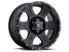 ICON Shield Satin Black Wheel 17x8.5 | 6x139.7 BC (6x5.5) | +0 Offset - fits Chevrolet Silverado 1500 1999-2026, GMC Sierra 1500 1999-2026, Chevrolet Tahoe 1992-2026, Chevrolet Suburban 1992-2026, GMC Yukon 1992-2026, and 25 more