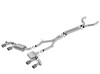 Borla 2017-2023 Chevrolet Camaro ZL1 6.2L V8 Atak Catback Exhaust w/ Dual Mode Valves CF Black Anod