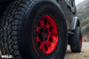 Weld Off-Road W133 20X10 Cinch 8X180 ET-18 BS4.75 Candy Red / Satin Black Ring 124.3 Wheel \ 2011-2024 Silverado / Sierra (2500 / 3500 HD) | W13300018476