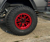 Weld Off-Road W905 17X9 Cinch Beadlock 5X127 5X139.7 ET-12 BS4.50 Candy Red / Red Ring 87.1 Wheel | Wrangler JK JL | Gladiator JT |1994-2019 Ram 1500 (Classic) | Jeep CJ | 1966-1996 Bronco | W90579057450