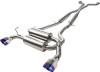 aFe Takeda 2-1/2in 304SS Cat-Back Exhaust Infiniti G37 08-13/Q60 14-15 V6-3.7 w/ Blue Flame Tips - 49-36103-L