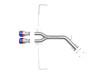 aFe Takeda 3in-2.5in 304 SS Axle-Back Exhaust w/Blue Flame Tip 19-20 Hyundai Veloster I4-1.6L(t) - 49-37012-L