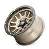 Dirty Life 9309 Canyon Pro 17x9 / 5x127 BP/-38mm Offset/71.5mm Hub Satin Gold Wheel - Beadlock