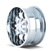 Mayhem 8015 Warrior Chrome Wheel 20x9 | 8x165.1 BC (8x6.5) | +0 Offset - fits Ram 2500 1994-2026, Ram 3500 SRW 1994-2026, Chevrolet Silverado 2500 (pre-2011), Chevrolet Silverado 3500 (pre-2011), GMC Sierra 2500 (pre-2011), and 6 more