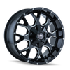Mayhem 8015 Warrior 20x10 / 8x165.1 BP / -25mm Offset / 130.8mm Hub Black w/ Milled Spokes Wheel