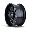 Mayhem 8100 Monstir 20x9 / 5x127 BP / 0mm Offset / 87mm Hub Black w/ Milled Spokes Wheel