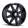 Mayhem 8100 Monstir 18x9 / 8x165.1 BP / -12mm Offset / 130.8mm Hub Black w/ Milled Spokes Wheel