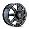 Mayhem 8101 Monstir 20x8.25 / 8x200 BP / 127mm Offset / 142mm Hub Front Black/Milled Spokes Wheel