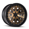 Mayhem 8301 Flat Iron 18x9 / 6x120 BP / 0mm Offset / 66.9mm Hub Matte Black w/ Bronze Tint Wheel