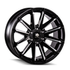 Mayhem 8109 Crossfire 22x9.5 / 6x114.3 BP / 25mm Offset / 78.3mm Hub Black w/ Milled Spokes Wheel