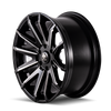Mayhem 8109 Crossfire 22x9.5 / 6x114.3 BP / 18mm Offset / 78.3mm Hub Black w/ Milled Spokes Wheel