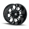 Mayhem 8105 Combat 20x9 / 6x135 BP / 0mm Offset / 106mm Hub Black w/ Milled Spokes Wheel