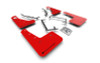 Rally Armor 2009-11 Ford Focus MK2 RS Red Mud Flap Black Logo