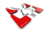 Rally Armor 2009-11 Ford Focus MK2 RS Red Mud Flap White Logo