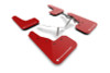 Rally Armor 2022 Honda Civic (Incl. Si/Sport/Touring) UR Red Mud Flap w/ White Logo