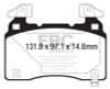 EBC 14+ Chevrolet Corvette Stingray (C7) 6.2 (Z51 Performance Package) Orangestuff Front Brake Pads