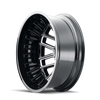 Mayhem 8107D Cogent Dually Black Wheel 22x8.25 | 8x210 BC | -192 Offset - fits Chevrolet Silverado 3500 DRW, GMC Sierra 3500 DRW