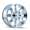 Mayhem 8030 Chaos Chrome Wheel 20x9 | 5x127 BC (5x5) | -12 Offset - fits Jeep Grand Cherokee SRT 2006-2021, Jeep Grand Cherokee Trackhawk 2018-2021, Dodge Durango SRT 2018-2026, Jeep Wrangler JL 2018-2026, Jeep Wrangler JK 2007-2018, and 10 more