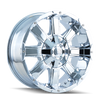 Mayhem 8030 Chaos 20x12 / 8x180 BP / -44mm Offset / 124.1mm Hub Chrome Wheel
