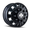Mayhem 8180 BigRig Black Wheel 22.5x8.25 | 5x209.55 BC / 10x285.75 BC | +169 Offset - fits Ford F-450 1999-2026, Ford F-550 1999-2026, Ram 4500 2008-2026, Ram 5500 2008-2026